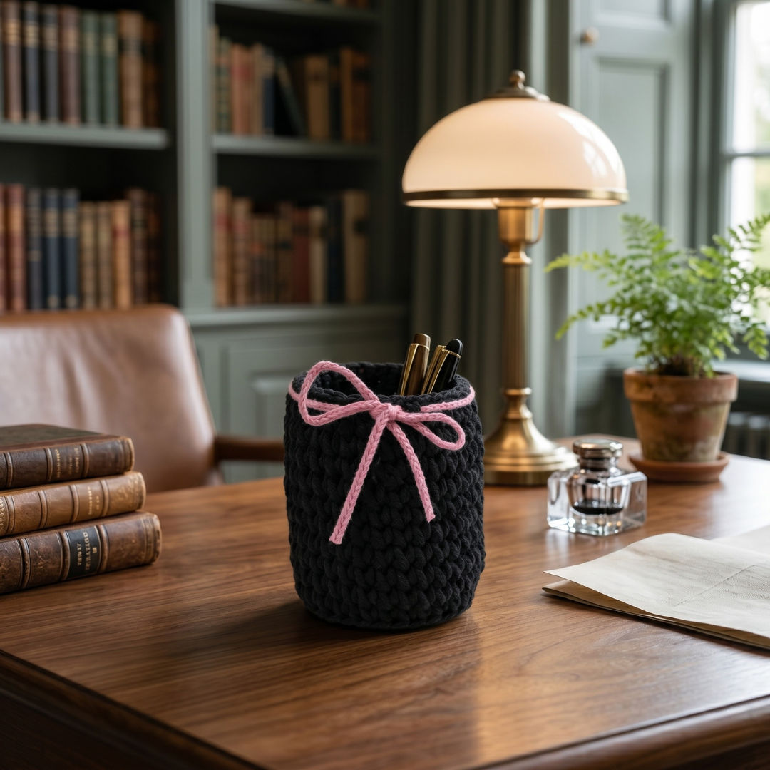 Cotton Hand Knitted Holder for Eco-Friendly Storage